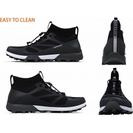 SANDUGO Chaussures de VTT pour homme 2 vis adaptées à toutes les pédales SPD légères et confortables noires. B08S6PML76