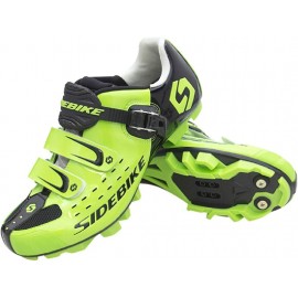 SIDEBIKE Chaussures de Cyclisme VTT Respirantes Professionnelles pour Hommes Femmes Noir Nero Argento-001 B07QPCCWZ8