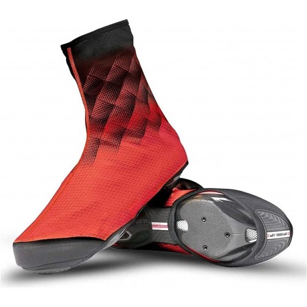 WuZiQu Couvre-chaussures de cyclisme imperméables et résistants au froid pour homme avec design réfléchissant pour vélo de route VTT couleur : rouge taille M B09N95J5ZC