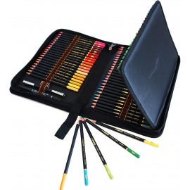 72 Crayon de Couleurs Kit de Dessin Professionnels pour livres de coloriage pour les adultes ou fournitures scolaires pour les enfants — Mines de qualité artiste douces et aux couleurs éclatantes B08ZKLGRFB