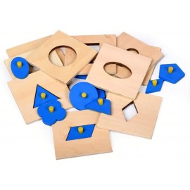 TOYANDONA 10 Pièces Montessori Multiples Forme Puzzle Jumbo Bouton en Bois Géométrie Forme Puzzle' éducation Préscolaire D' Apprentissage Matériel Forme Trieuse B097161N6Z