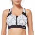 Yvette Femme Soutien-Gorge de Sport Avant Zipper Push Up Bra Vest sous-vêtements de Sport pour Fitness Yoga Course B09TDR4VTZ