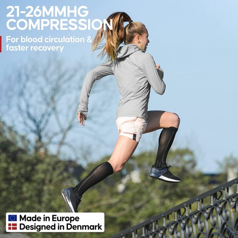 DANISH ENDURANCE Chaussettes de Contention 21-26 mmhg Compression Optimale Running & Sport Homme Femme B07QB3F9SF