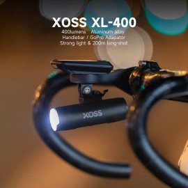 XOSS XL400 Lampe Vélo Eclairage Vélo Lumiere Velo Haute luminosité étanche Rechargeable avec 5 Modes d'accessoires Support Inclus B09YV196MM