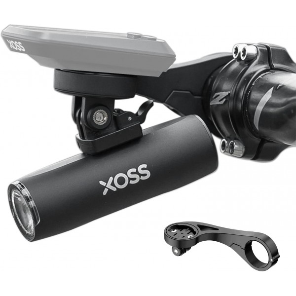 XOSS XL400 Lampe Vélo Eclairage Vélo Lumiere Velo Haute luminosité étanche Rechargeable avec 5 Modes d'accessoires Support Inclus B09YV196MM