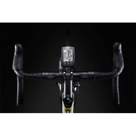 IGPSPORT GPS Compteur vélo sans Fils Fonction Ant iGS50E avec Le Moniteur de fréquence Cardiaque d'appui de Grand écran et la Connexion de capteur Cadence Vitesse -Blanc B0768KN5XN