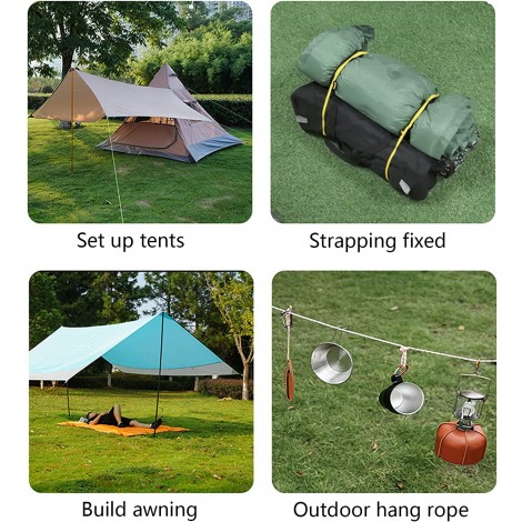 ZWMBYN Lot de 4 tendeurs de tente réfléchissants avec tendeur de réglage en aluminium corde de tente de 4 mm en nylon pour tente de camping et accessoires de randonnée B09WH93L16