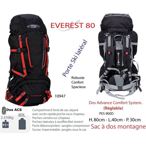 Freetime Sacs à dos de randonnée 80L Everest 80 sacs trekking voyage B076Q6NFSS