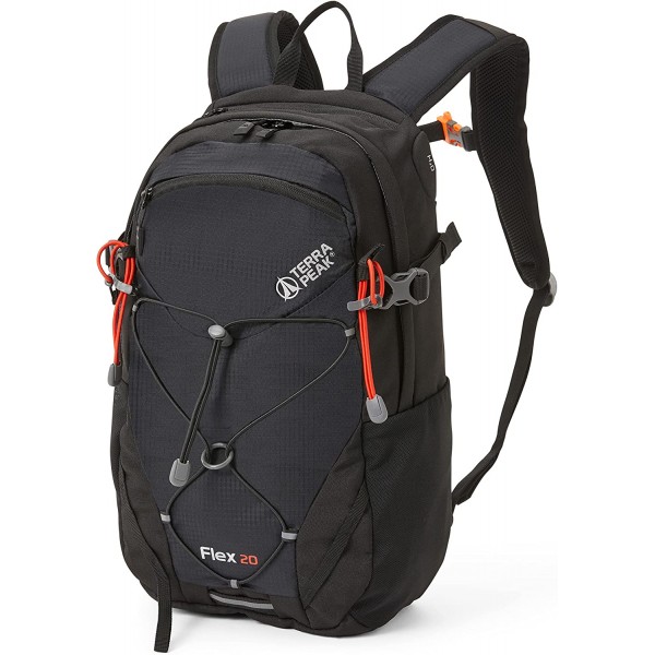 Terra Peak Flex 20 sac à dos de randonnée 20L femmes hommes & adultes noir petit sac à dos de trekking ergonomique daypack outdoor étanche sacs à dos de randonnée légers avec ventilation dorsale B0937K4J64