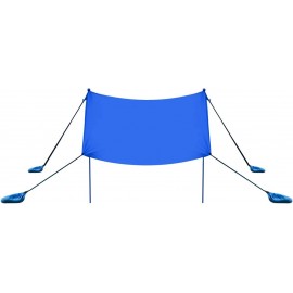 RELAX4LIFE Tente de Plage en Lycra UPF50+ avec Sac de Transport et 4 Sacs de Sable Grand Abri Solaire pour Plage Jardin Parc Camping Pêche 210 x 210 cm Bleu B09772BHHH