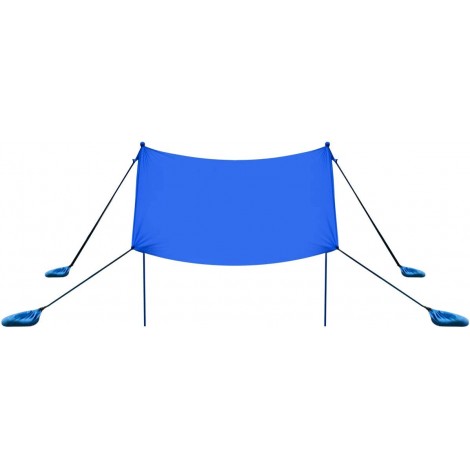 RELAX4LIFE Tente de Plage en Lycra UPF50+ avec Sac de Transport et 4 Sacs de Sable Grand Abri Solaire pour Plage Jardin Parc Camping Pêche 210 x 210 cm Bleu B09772BHHH