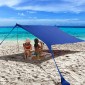 Tente de plage pare-soleil de plage auvent UPF50+ avec pelle à sable bâtons en aluminium et sac de transport pour la famille et le camping B09MT5KRK9