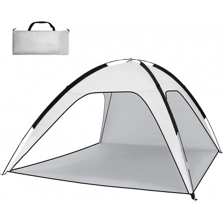 Tente de plage tente de plage tente de plage protection UV 50+ portable extra légère convient pour la famille la plage le jardin le camping gris B09PD6NKLP