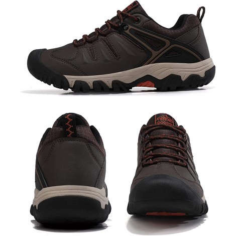 ASTERO Chaussure de Randonnée Homme Trekking Basse Boots Antidérapant Sneakers Lacet Outdoor Sport Marche Bottes Taille 41-46EU B09L857Q9F