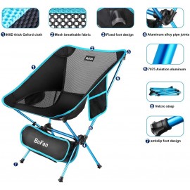 Bufan Chaise de Camping Pliable Compact Chaise de pêche Ultra-Légères Portatives avec pour Randonnée Pêche B07M6JKTLC