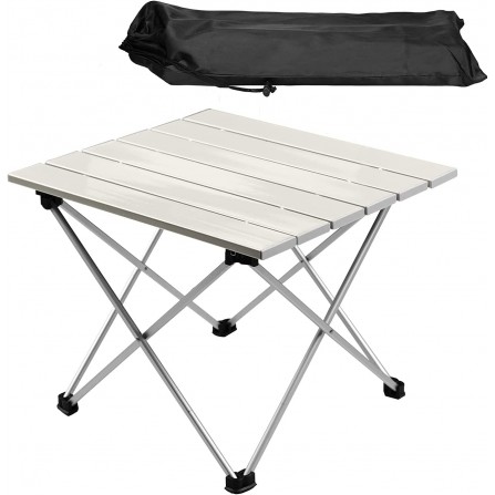 Lychee Table de camping portable en plein air pliable en aluminium léger facile à transporter idéale pour le camping pique-nique cuisine jardin randonnée gris 39,5 x 35 cm B093FK92TW