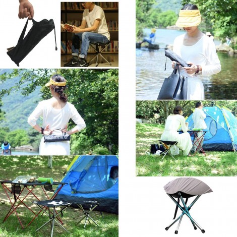 Sammili Tabouret de camping pliant chaise compacte super compact pour voyage randonnée camping rassemblement barbecue pêche avec sac de transport B08JYPVSTM