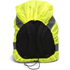 Gilet de protection anti-pluie pour sacs à dos avec bandes réfléchissantes avec cordon B00IIK644U