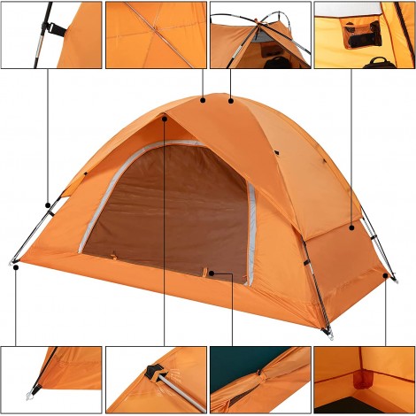 Clostnature Tente 2 4 Personnes pour Le Camping – Tente d'extérieur étanche pour 2 4 Personnes Tente dôme légère Tente compacte avec Petite Taille pour Famille Voyage à la Plage B09GN8C37R