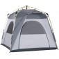 Outsunny Tente de Camping familiale 4 Personnes Montage instantanée Pop-up 4 fenêtres Pare-Soleil dim. 2,4L x 2,4l x 1,95H m Fibre Verre Polyester B09VGHTTBV
