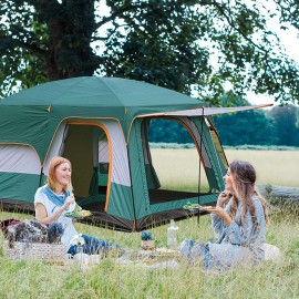 Refaa Tente de Camping pour Sports de Plein air 5 à 8 Personnes Tente de Camping Tente de randonnée Vert B092QX7P27