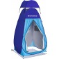 SONGMICS Tente de Douche Vestiaire Pop-up Abri Portable Cabine d’essayage Mobile Pliante avec Sac de Transport pour Camping extérieur Plein air Bleu Clair et Bleu Foncé GPT100Q01 B08PP76XVX