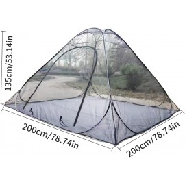 Tente intérieure en maille | Tente d'urgence pour lit de camping ultra-légère pour voyage | Filet anti-insectes en maille à trous les plus fins pour le camping en plein air la randonnée la randonnée B0B53C1YYN