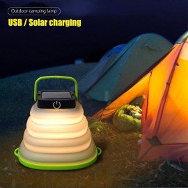 Camping Lanterne Solaire Pliable LED 3 Modes de Gradation 2 en 1 Lampe de Camping Rechargeable USB pour Camp Maison Randonnée Pêche Urgences BivouacVert B09CQ4HLWD