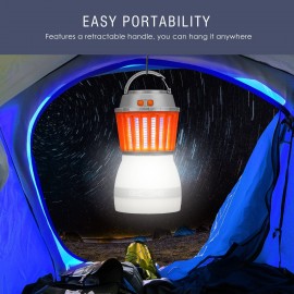 Rhino Valley Lampe Anti-Moustique 2 en 1 LED UV Lampe de Camping Extérieure Lanterne Hydrofuge Portatif pour l'Extérieur à l'Intérieur à la Maison et Voyage Orange+Blanc B07D9JTZXX
