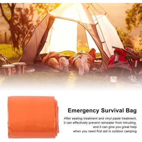 01 Sac de Couchage d'urgence Sac de Bivouac Thermique Portable pour Le Camping pour la randonnée pour Le Pique-Nique pour la randonnée B09DGSGMH7