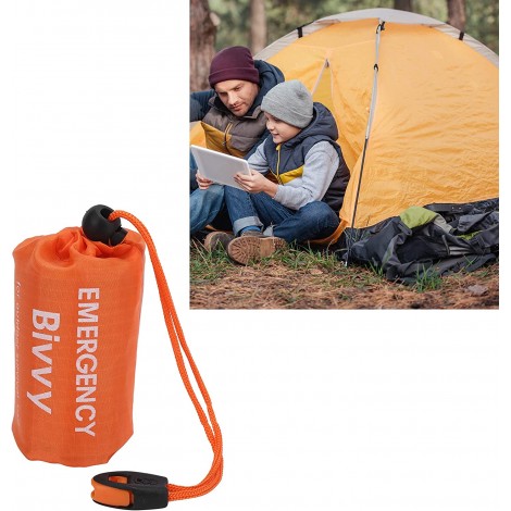 01 Sac de Couchage d'urgence Sac de Bivouac Thermique Portable pour Le Camping pour la randonnée pour Le Pique-Nique pour la randonnée B09DGSGMH7