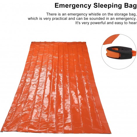 Vbestlife Sacs de Couchage d'urgence Couverture Thermique PE Film D'aluminium Sac de Survie Orange Simple pour Camping Randonnée B0B3BYHT5T