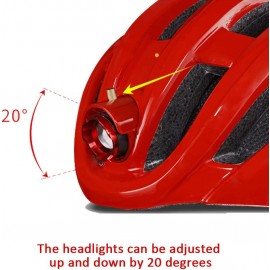 ROCKBROS Casque Lumineux LED Casque Vélo VTT Ajustable 57-62 cm pour Homme Femme Sécurité dans la Nuit avec Recharge USB B07C233JYS