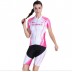 Generic Femme coloré de Cyclisme Suit Jersey et Pantalon d'extérieur Vêtements de Sport avec Manches Courtes en Lycra + Fil de Soie Pink+White B073SWLVS1