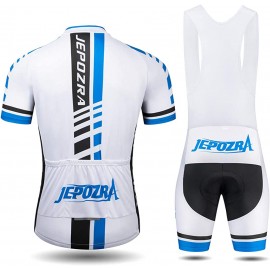 JEPOZRA Vêtements de Cyclisme Hommes Tops de Vélo Maillot de Cycliste Manche Courte et Shorts vtt Gel B08RD1QWGZ