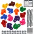 ALPIDEX Prises d'escalade Enfants  Capacité de Charge jusqu'à 200 kg  matériel de Fixation Inclus  différentes quantités Multicolores 15 pièces B07HG94QJM