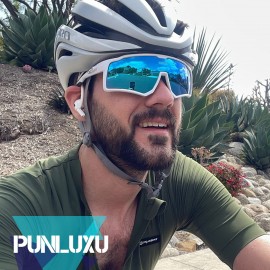 PUNLUXU Lunette de Cyclisme VTT Sport Polarisées Homme Femm Lunette de Soleil Vélo Pêche Course Conduite avec 3 Verres B09TXNMPMB